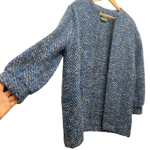 Tapestries Ireland Helena Ruuth Blue Pockets Wool Blend Cardigan Jacket Large - Picture 7 of 12
